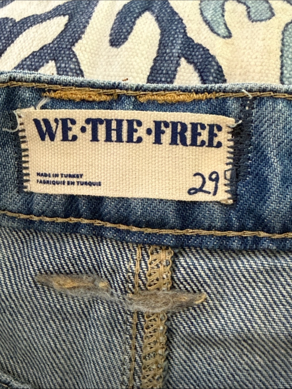 Women’s We The Free Light Blue Button-Front Denim Mini Skirt Size 29 - Picture 6 of 6